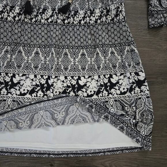 White House Black Market Bell Sleeve Mini Dress Size 14 - Picture 9 of 16